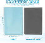 PATIKIL 2x3 Fridge Magnetic Frame, 10Pcs Mini Picture Frames Photo Frame Instant Film Small Picture Holder for Fujifilm Refrigerator, Blue