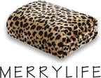 MERRYLIFE Leopard Throw Blanket Decorative Fleece Throw | Ultra-Plush Colorful Oversized | Couch Blanket Travel Lap | (50" 60", Cheetah)