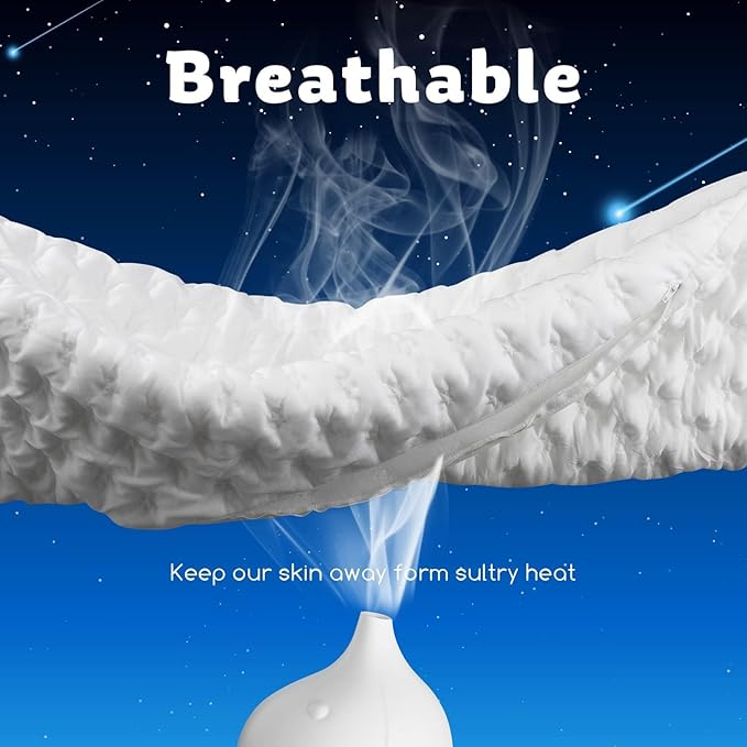 Cooling Side Sleeper Pillow for Neck and Shoulder Pain, Luxury Shredded Memory Foam Curved Bed Pillows for Sleeping Set of 2- Adjustable Queen Size- Washable Cover Original White