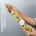 Folkulture Incense Sticks with Holder | Set of 6 (120) Fall Insence-Sticks with 45 Min Burn Time | Cedarwood, Amber Incenses | Organic, Non Toxic Fall Scents | Inscent-Stick or Fall Essentials