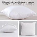 HITO 12x20 Pillow Inserts (Set of 2)- 100% Cotton Covering Down Alternative Throw Pillows White for Couch Bed Sofa