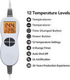 Ruqiji 19" x 24" Weighted Neck&Shoulder Heating Pad, 2.5lbs with 12 Temperature Settings&Countdown timer,Pain Relief for Neck/Shoulders/Menstrual Pain, Christmas Gifts for Women Men Mom Dad(Dark Gray)