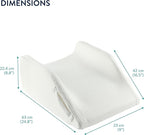 Double Leg Elevation Pillow - Memory Foam Leg Elevating Wedge Pillow - Foam Leg Support Pillow & Knee Wedge to Elevate Feet & Knee for Back Sleeping - Both Legs