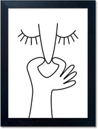 Framed Black and White Bathroom Wall Art Funny Bathroom Wall Decor Bad Smell Humor Canvas Print Artwork Toilet Art Decor