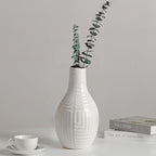 hjn hjn White Vase -Ceramic Vase for Home Decor, Modern Decor Vases for Living Room/Bookshelf/Mantel/Home Decor Accents - 9.4" H