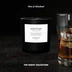 Moodcast Nightcap Scented Candle – Aesthetic Candle for Home, Rum, Black Plum & Tonka, Clean Coco Wax Blend, Vegan, Paraben-Free, 45-Hour Long Lasting Burn – 8oz