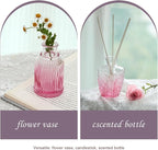 Bud Vases Set of 12,Glass Bud Vases in Bulk,Small Flower Vases for Centerpieces,Mini Vintage Vase for Wedding, Home Table Decor,Christmas,Party Decoration,Pink