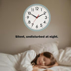 AKCISOT Wall Clock, Modern Small Wall Clocks Battery Operated 8 Inch, Silent Non-Ticking Analog Classic for Office, Home, Bathroom, Kitchen, Bedroom, School(Blue Gray)