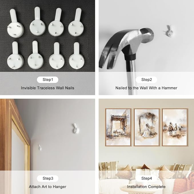 HPINUB Jesus Easter Framed Canvas Wall Art Set,Large Religious Christian Bible Verse Wall Decor,Resurrection Sunday Artwork for Living Room,Church Christian Easter Gift -24"x36"x3