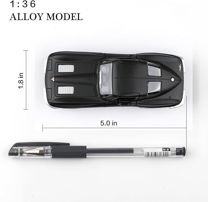 1/36 Scale 1963 Chevy Corvette Diecast Cars Models,Pull Back Vehicles Corvette Toy Cars,Cars Gifts for Boys Girls