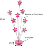 8-Branch Family Tree Picture Frame Holder, Card Photo Clips Holder Desk Stand for Memo Paper Note Photo Christmas Wedding Card Display (Rose Red Flower)