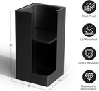 Tall Metal Cube Planter for Outdoor Plants 15" L x 15" W x 30" H 2 Pack, Heavy Duty Steel Planter Box with Removable Insert Shelf, Rectangular Planters for Porch, Garden, Yard, Hotel (Black)