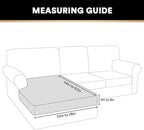 PrinceDeco Sectional Couch Covers Velvet Couch Cover for Dogs Washable L Shaped Couch Cover 1 Piece Individual Sectional Couch Covers with Elastic Bottom(Chaise Lounge,Grey)