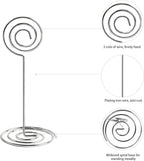 26 PCS Table Number Holder - Table Card Holder Stand Wire Photo Holder with 26 Pcs Floral Table Number Cards, Place Card Holder Stand for Weddings Party Office Paper Memo Menu Note Clips