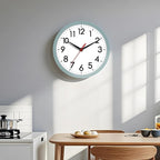 AKCISOT Wall Clock, Modern Small Wall Clocks Battery Operated 8 Inch, Silent Non-Ticking Analog Classic for Office, Home, Bathroom, Kitchen, Bedroom, School(Blue Gray)