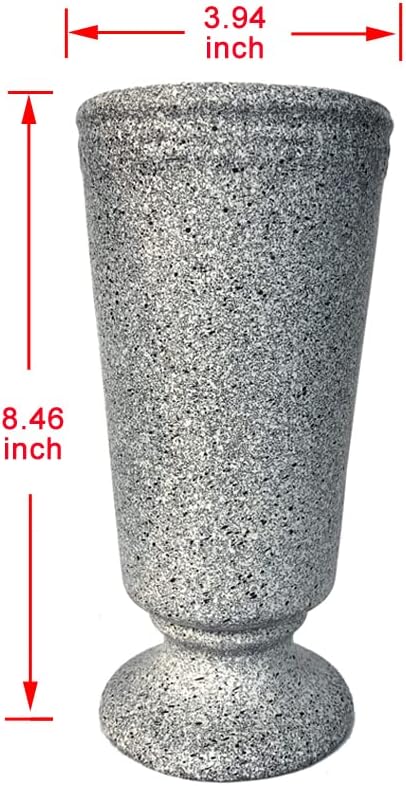 Grave Vase Cemetery Grave Decoration for Cemetery Grave Headstone Flower Vases with Spikes and Floral Foam