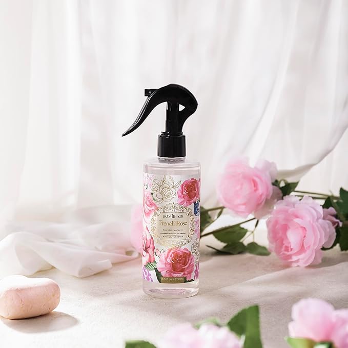 ROMIIE ZOI Linen & Room Air Freshener Spray Room Mist, with Natural Plant Extract, Rose Scent, 8.5 FL OZ.