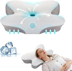 Cervical Pillow for Neck Pain Relief, Ergonomic Neck Pillow for Sleeping, Odorless Memory Foam Orthopedic Pillow for Side Sleepers with Cooling Pillowcase