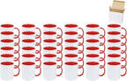 11oz White Ceramic Sublimation Coffee Mug in White Gift Box, Red, Case of 36