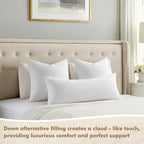 MIULEE 14x36 Down Alternative Pillow Insert Decorative Throw Pillow 14 x 36 Inch Body Bed Sleeping Ultra Soft Fluffy Form for Sofa Couch Bed