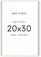 HAUS AND HUES 20 x 30 Frame -20 By 30 Picture Frame, 20x30 Poster Frame Wood, Big 20 Inch x 30 Inch Frame, Natural 30x20 Picture Frame, 20 x 30 Picture Frame (20x30 White Frame)