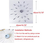 Mollytek Hanging Photo Display Wall Décor Magnetic Collage Board Clip Photo Holder Wall Picture Holder with 24 Clips for Hanging Prints, Instax, Polaroid, Holiday Cards, Artwork(Wall-Mounted)