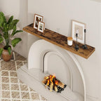 Dreamland 48 inch Floating Shelves for Wall Large Wall Mounted Shelves with Invisible Brackets, Brown Long Shelves for Bathroom, Living Room, Kitchen, Office, 48x9.1 inch deep Set of 2