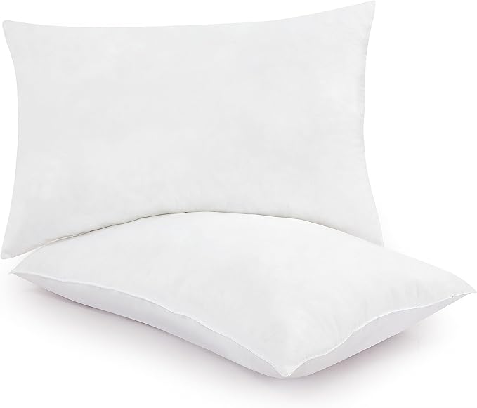 ROYALE LINENS Pillows Queen Size Set of 2 - Bed Pillows for Sleeping - Cooling Pillow for Back, Stomach or Side Sleepers - Down Alternative Queen Pillows - Soft Hotel Quality (20x30 Inches, Pack of 2)