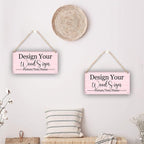 Personalized Rustic Wooden Sign, Custom Plaque Wall Hanging, Art Wood Board Sign for House, Customized Name Sign, Gifts for Family Members Teachers Friends 11.8x5.9 inch