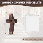 Yaoerlingiiu 8PCs Wooden Fidget Cross My Heart -StressRelief Prayer Cross Christian Encouragement Gift ChristmasGift for Adults/ Handheld Fidget Faith & AnxietySmall Wooden Croses for pocket prayers Prayer rosfor Hand Wall Crosses( Walnut Wood )