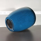 FixtureDisplays® Garden Plastic Round 11.8" Diameter 12" Tall Planter Resin Glazed Faux Ceramic Flower Pots Drainage Hole with Saucer Decorative Pot 15580-NF