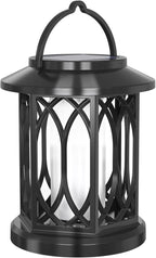 Solar Lanterns Outdoor, Flickering Flames Outdoor Solar Lights Hanging Lanterns Waterproof Decoration Lighting for Garden,Tree,Table (2 Pack)