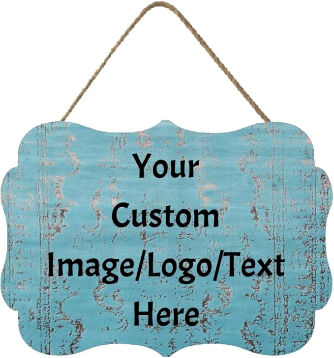 Personalized Custom Wooden Signs with Any Text Name for Home Door Man Cave Bar Family Farmhouse Decorative Home Kitchen Rustic Wall Decor