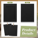 Janlaugh 100 Pcs Paper Photo Frames 4x6 Black Picture Frame with 100 Clip 10 String Kit DIY Hanging Cardboard Photo Holder Back to School Wall Decor Wedding Home