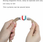 Fenghuangwu 2Pack Magnetic Jute Curtain Tiebacks – Bohemian Style Handmade Woven Tie-Backs for Drapes,Elegant Exquisite Knot Holdbacks,Outdoor Boho & Modern Home Decor