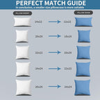 YSTHER Down Feather Throw Pillow Inserts 20x20 Set of 2 Firm Large Lumbar Pillows for Bed Decorative Couch Soft Pillows for Sleeping Indoor White Cotton Pillow Sofa