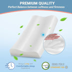 Neck Pillow Bed Pillow for Sleeping Memory Foam Pillows for Side Back Stomach Sleeper,Dark Grey