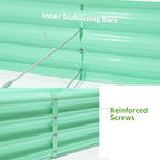 Land Guard 8×4×1ft Galvanized Metal Raised Garden Bed, Metal Planter Kit Box Outdoor for Deep-Rooted Vegetables, Flowers, Green and Herbs (Lime Green)…