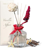 Folkulture Reed Diffusers for Home, 5 oz | Vanilla Scent Diffuser Oil with Sticks for Bathroom Decor Accessories, Living Room, Office, Desk| Natural Essential Oils | Housewarming Gifts | Vanilla