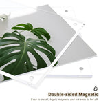 Egofine 4x6 Acrylic Picture Frames Set of 2, Clear Picture Frames with Stand, Magnetic Acrylic Photo Frames for Tabletop Display Horizontally or Vertically