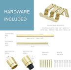 Curtain Rods for Windows 16 to 144 Inches Adjustable Length 1 Inch Diameter Window Curtain Rod with Aluminium Finials, Warm Gold