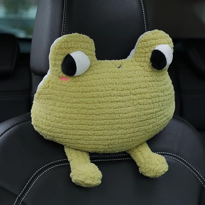 Frog-Shaped Car Headrest Neck Pillow - Drive in Style and Support-Frog Neck Pillow- 1 PCS