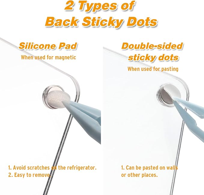 15 Pack Acrylic Fridge Magnetic Frame for Polaroid, 2.36x3.54 In Mini Picture Frames for Fujifilm Instax Mini, Double Sided Photo Refrigerator Magnet Picture Frame Clear Picture Display Frame