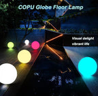 12-Inch LED Ball Light, Changing Glowing Orb Light with Remote, Soft Dimmable Globe Floor Lamp, Rechargeable Globe Mood Lamp, Waterproof Decorative Cordless Night Lights for Home Bedroom Nursery Patio