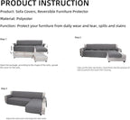 Easy-Going L Shape Sofa Cover Sectional Couch Cover Chaise Lounge Sofa Slipcover Furniture Protector Mat for Pets Dog Cat (Large, Coffee/Coffee)