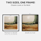 Homeforia 24x24 Black Wood Frame, High End Oak 24 x 24 Square Picture Frames with Mat 20 by 20 inches Photo, 24by24 Black Wooden Poster Frames Matted to 20x20 Print, Tempered Glass, Wall Kit, Set of 1