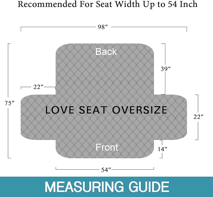 Flamingo P 100% Waterproof Sofa Cover for Living Room Premium Quilted Furniture Protector Sofa Slipcover for Couch Covers Non Slip Great for Pets (Seat Width Up to 54") Brown