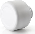 Goaste Metal Matte Flower Vase, Small White Vase for Flowers, 6.3 Inch Tall Iron Frosted Floral Arranging Vases, Nordic Style Round Boho Vases for Modern Minimalist Home Decor, Wedding, Bookshelf