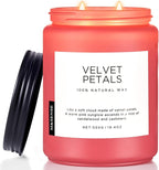 M&SENSE Sandalwood Floral Large Soy Candles for Home Scented, Organic Natural Soy Wax 19.4oz 110 Hour Long Lasting, Luxury Floral Scented Candle Gifts for Women