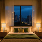 Table Lamps Set of 2 with Touch Control, 27" Modern Glass Bedside Lamps with USB A+C Ports, 3-Way Dimmable Nightstand Lamp with Vertical Grained Glass, Bedside Table Lamps, Desk Lamp for Bedroom